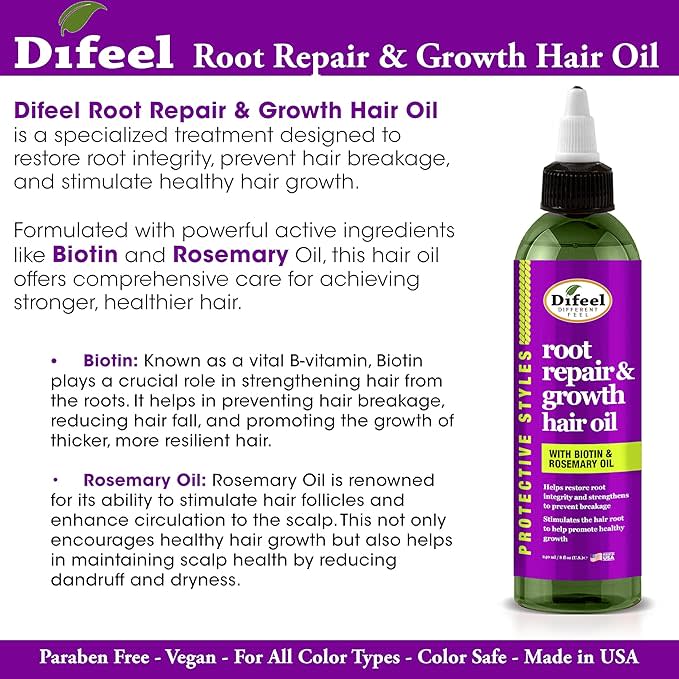 Difeel PS Root Repair Biotin Rosemary Hair Oil 8oz