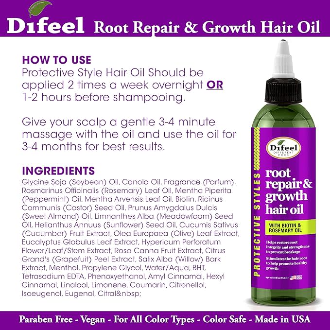 Difeel PS Root Repair Biotin Rosemary Hair Oil 8oz