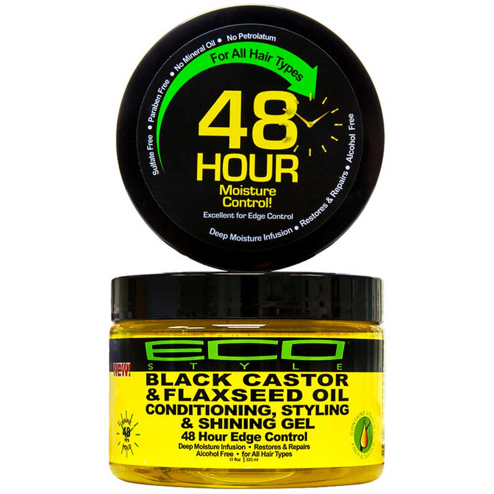 Eco Black Castor Oil Styling & Shine Gel 11 oz 48HR Edge