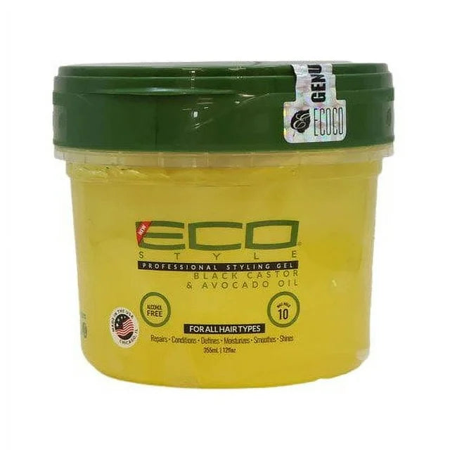 Eco Style Professional Styling Gel Black Castor & Avocado Oil 12 oz
