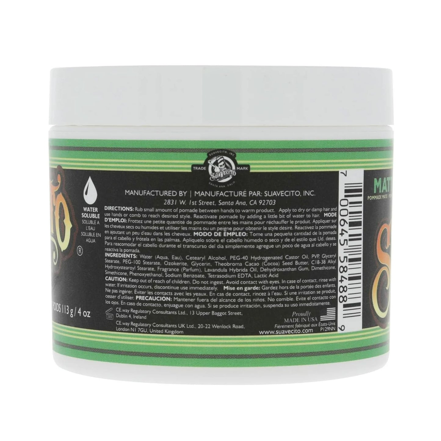 SUAVECITO 4 oz POMADE MATTE