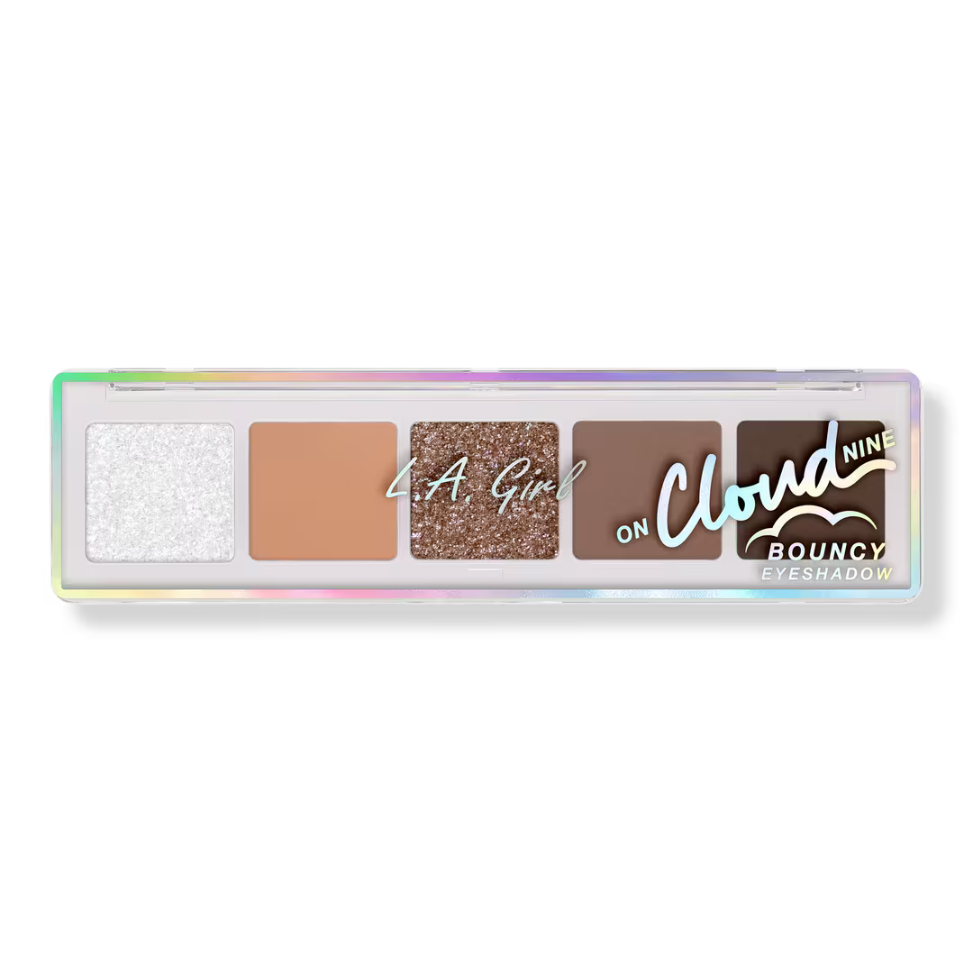L.A. Girl On Cloud Nine Bouncy Eyeshadow Palette, Weightless Cream-to-Powder Eye Makeup
