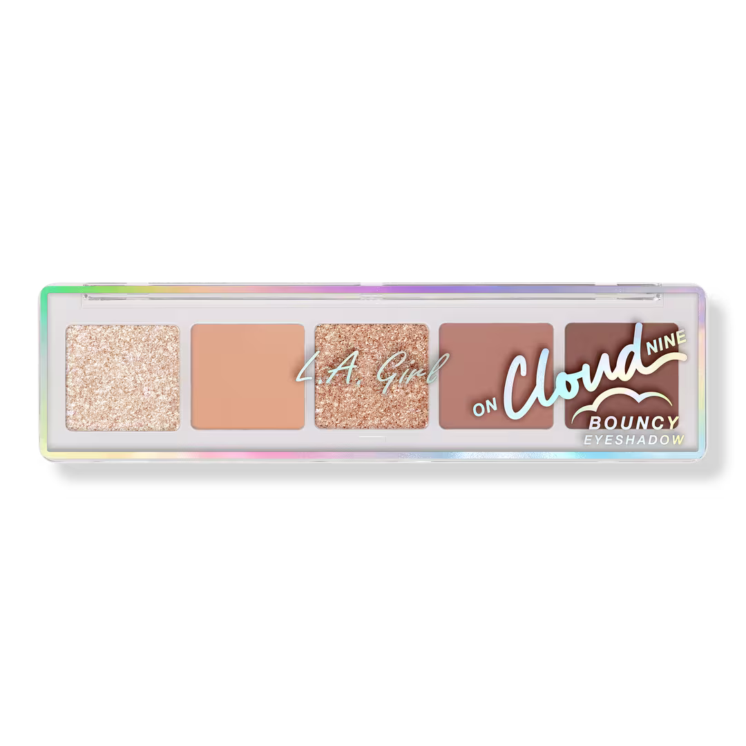 L.A. Girl On Cloud Nine Bouncy Eyeshadow Palette, Weightless Cream-to-Powder Eye Makeup