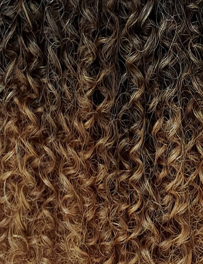 Outre Big Beautiful Hair 4A Kinky Curl 10 inch Human Hair Blend 9 Piece Clip In Extensions
