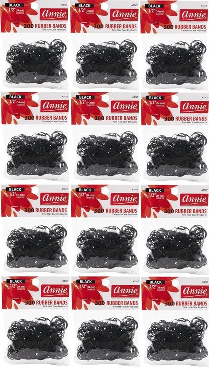 12 Pack 3147 Rubber Band Black 300ct