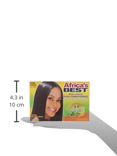 Africa's Best No-Lye Relaxer Kit, Dual Conditioning, Herbal Intensive, Superior Straightening