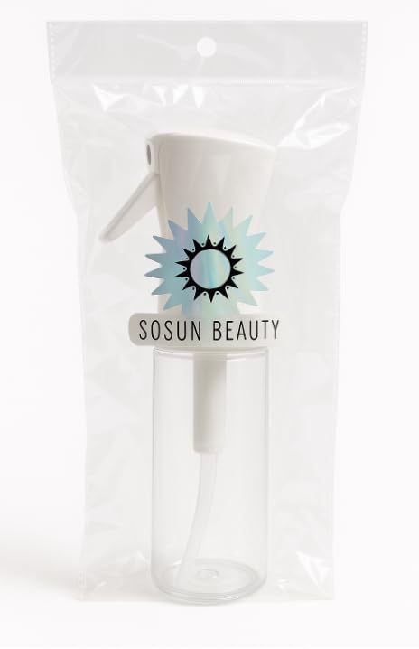 Sosun Beauty Continuous Spray Bottle with a Free Pin Tail Comb and Rubber Bands