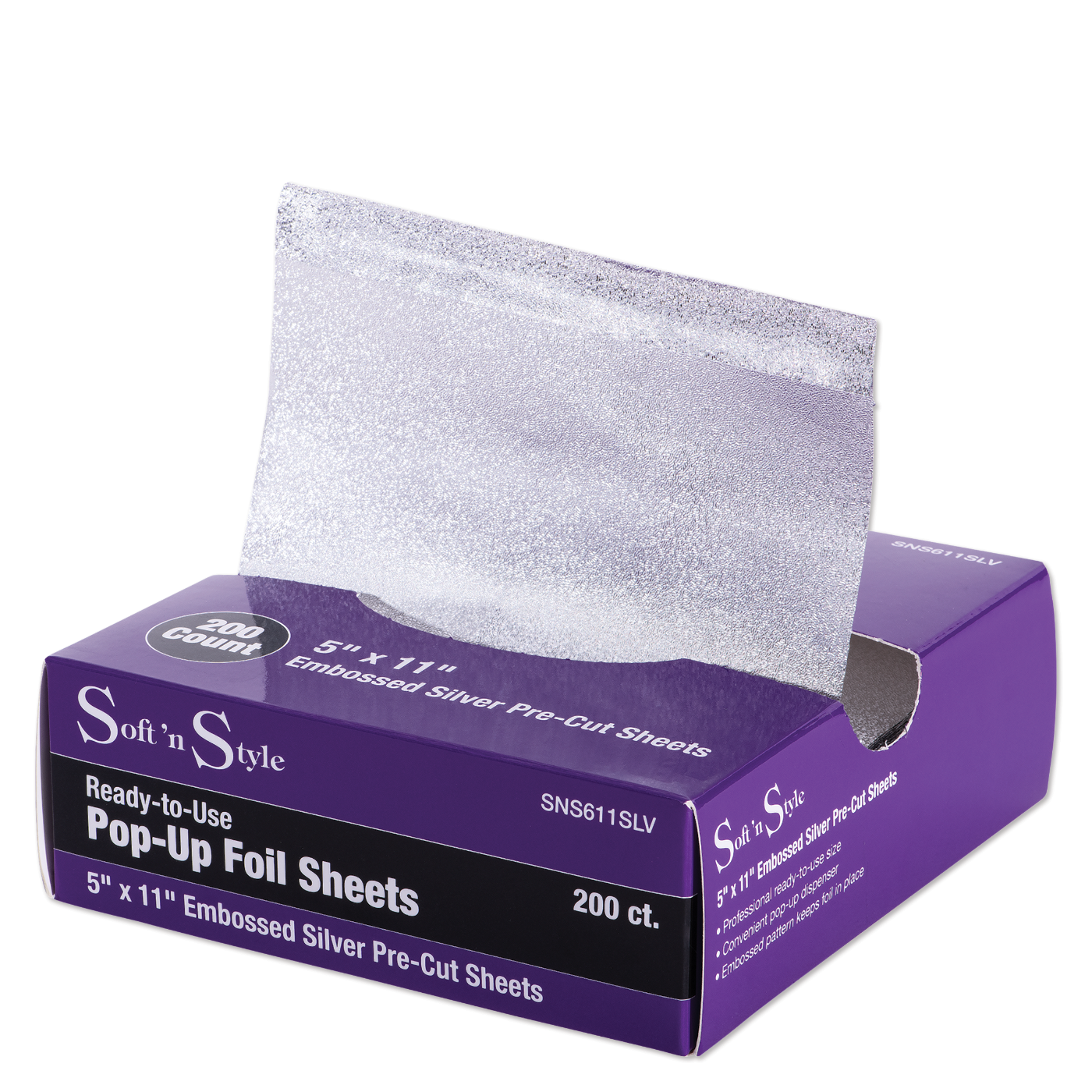 SOFT 'N STYLE 5"X11" POP FOIL 200CT SNS611SLV