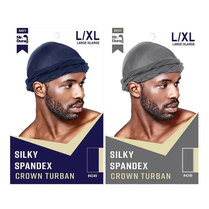 Mr. Durag #4349 Silky Spandex Crown Turban L/XL Asst