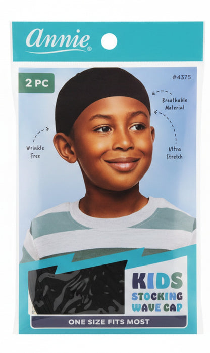 Annie #4375 2 Piece Kids Stocking Wave Cap Assorted