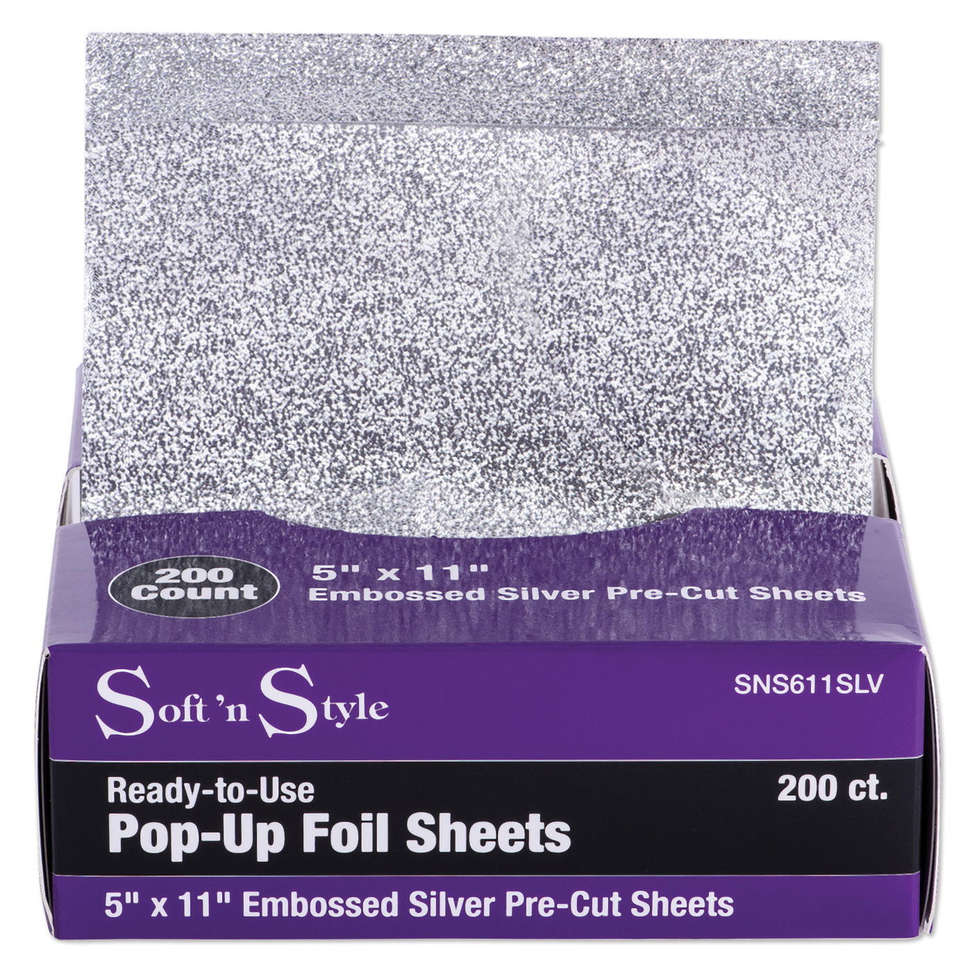 SOFT 'N STYLE 5"X11" POP FOIL 200CT SNS611SLV