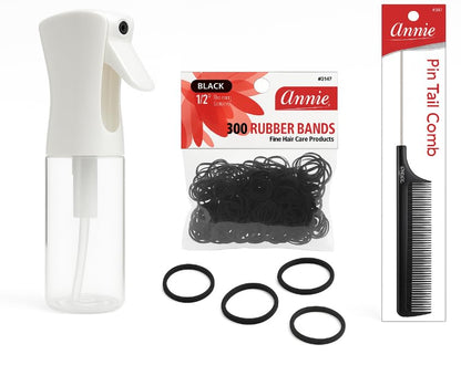 Sosun Beauty Continuous Spray Bottle with a Free Pin Tail Comb and Rubber Bands