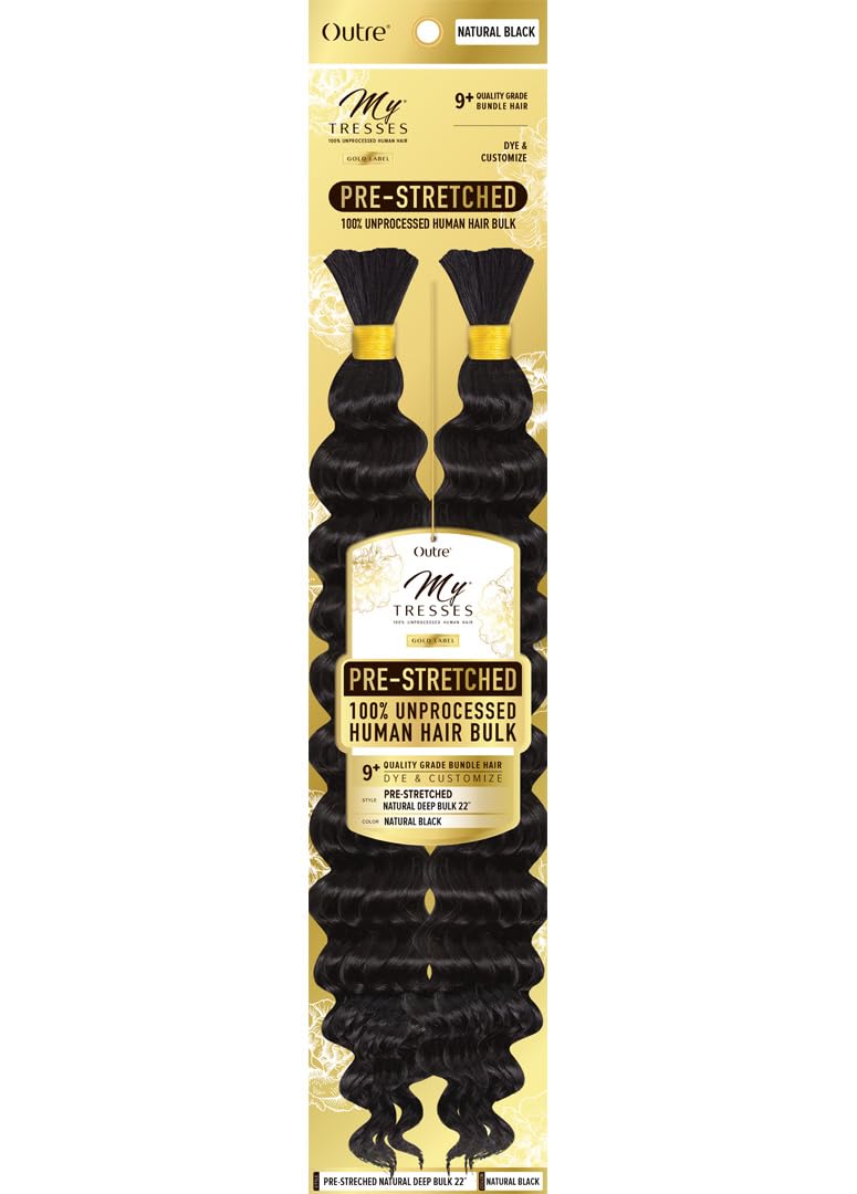 My Tresses Gold Label Pre-Stretched NATURAL DEEP BULK 22"