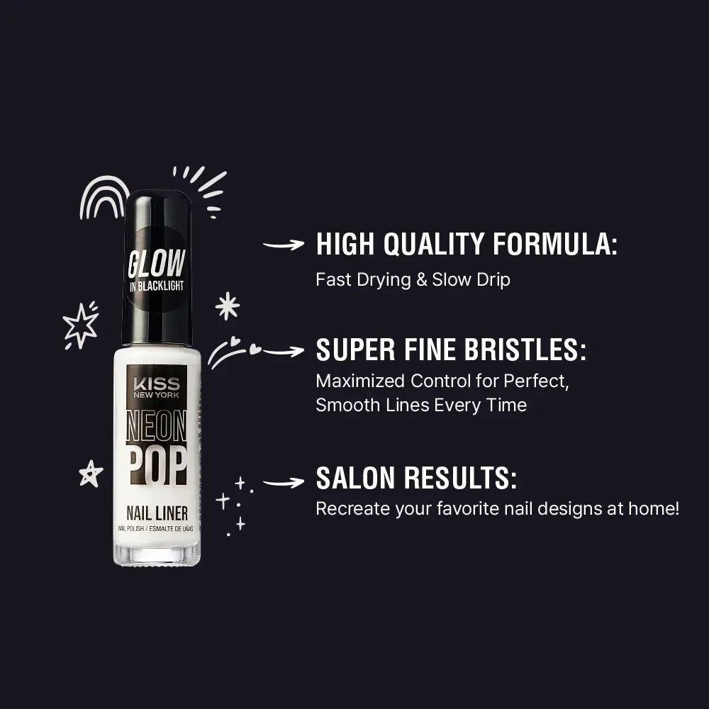 Kiss New York Glow Nail Art Liner-Fine Detailing
