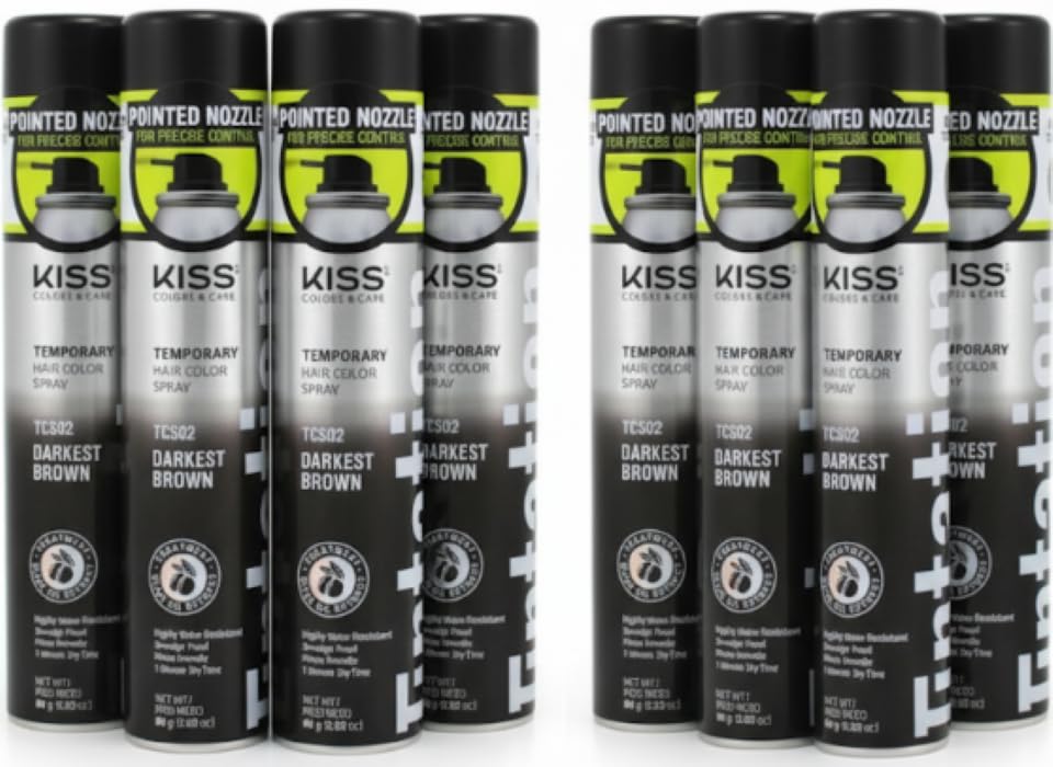 8 Pack Tintation Color Spray TCS02 Darkest Brown