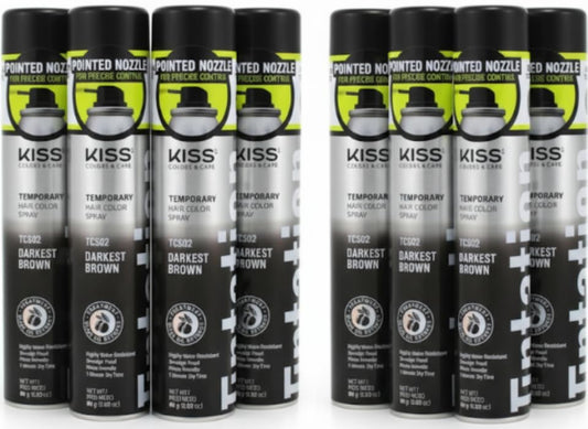 8 Pack Tintation Color Spray TCS02 Darkest Brown