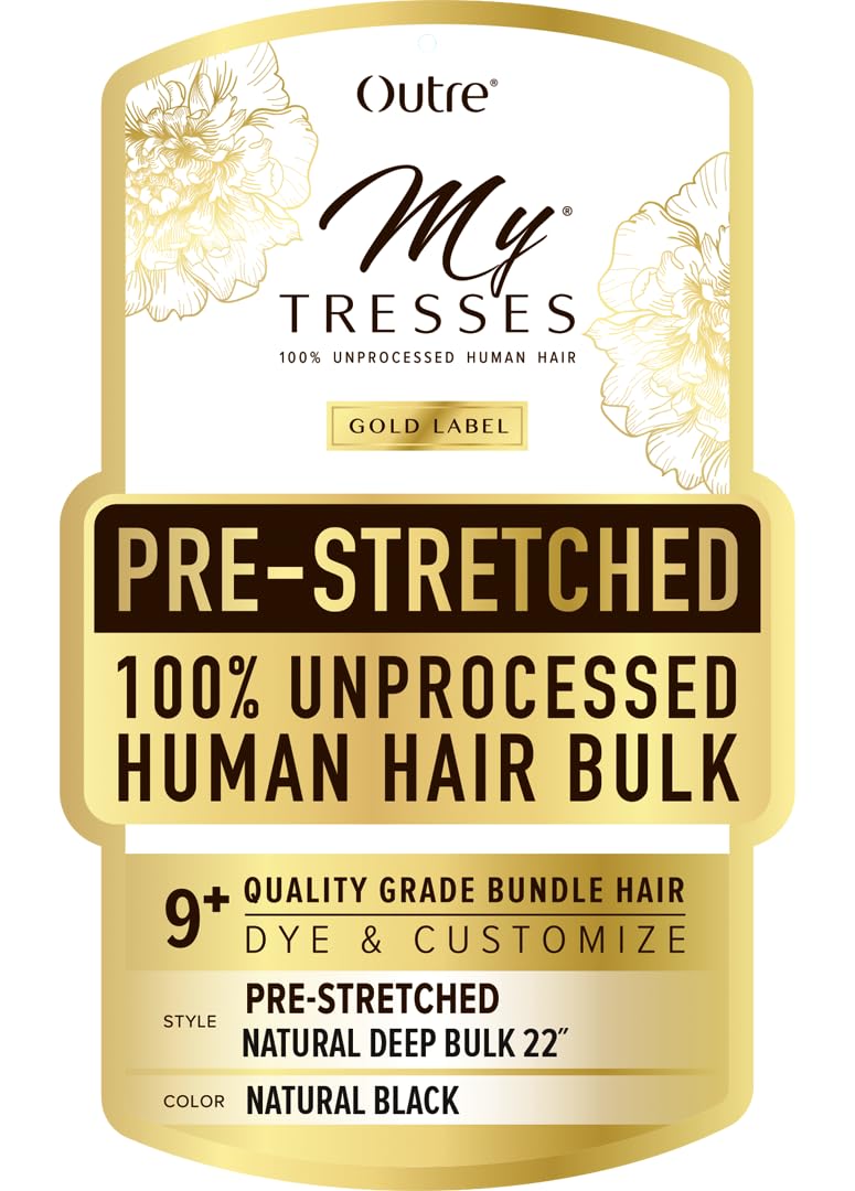 My Tresses Gold Label Pre-Stretched NATURAL DEEP BULK 22"