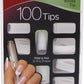 Kiss 100 Tips White Tip Long Length Nails 100PS17W