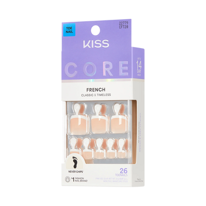 Kiss Core French Toe Nails - Two of a Kind CFT20