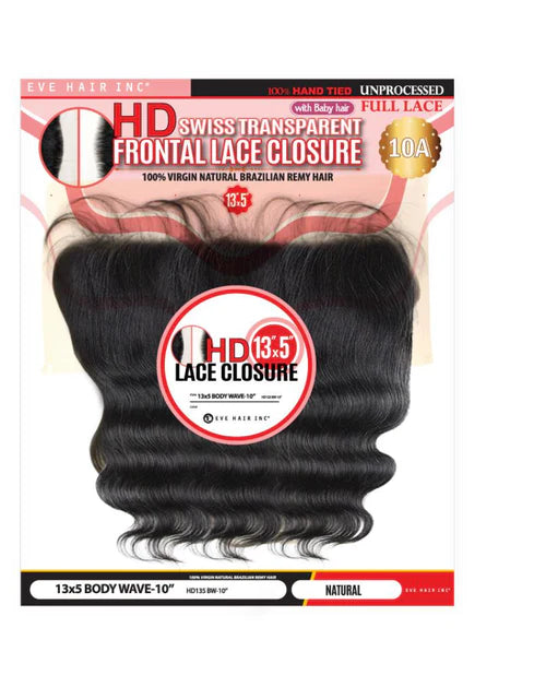 Eve Hair - HD Swiss Lace Closure 13x5 Body Wave