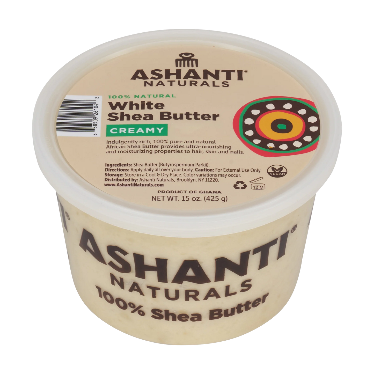 Ashanti Natural White Shea Butter Creamy 15oz
