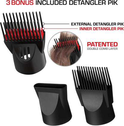 RED by KISS 2000 Ceramic Detangler Dryer Pink