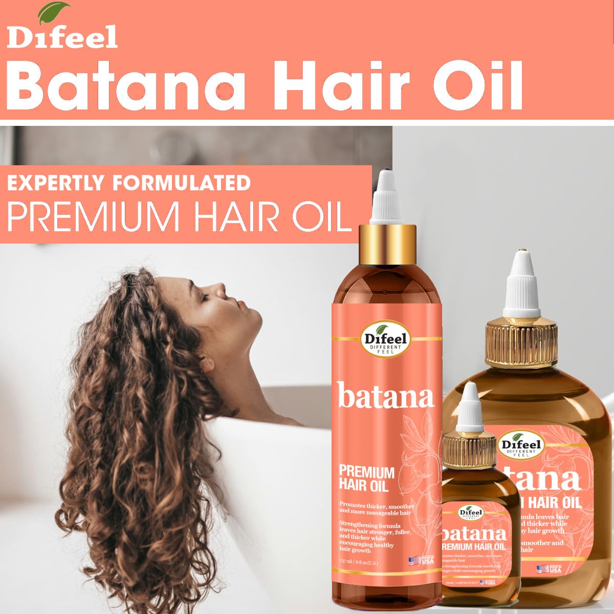 Difeel Elevated Batana Premium Hair Oil 2.5 oz