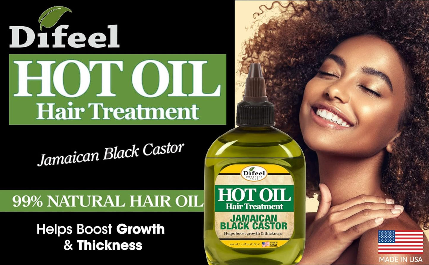 Difeel Hot Oil Treatment Jamaican Black Castor 7.1 oz