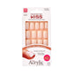 Kiss Salon Acrylic Natural Square Nails Medium 28 CT - KSAN02