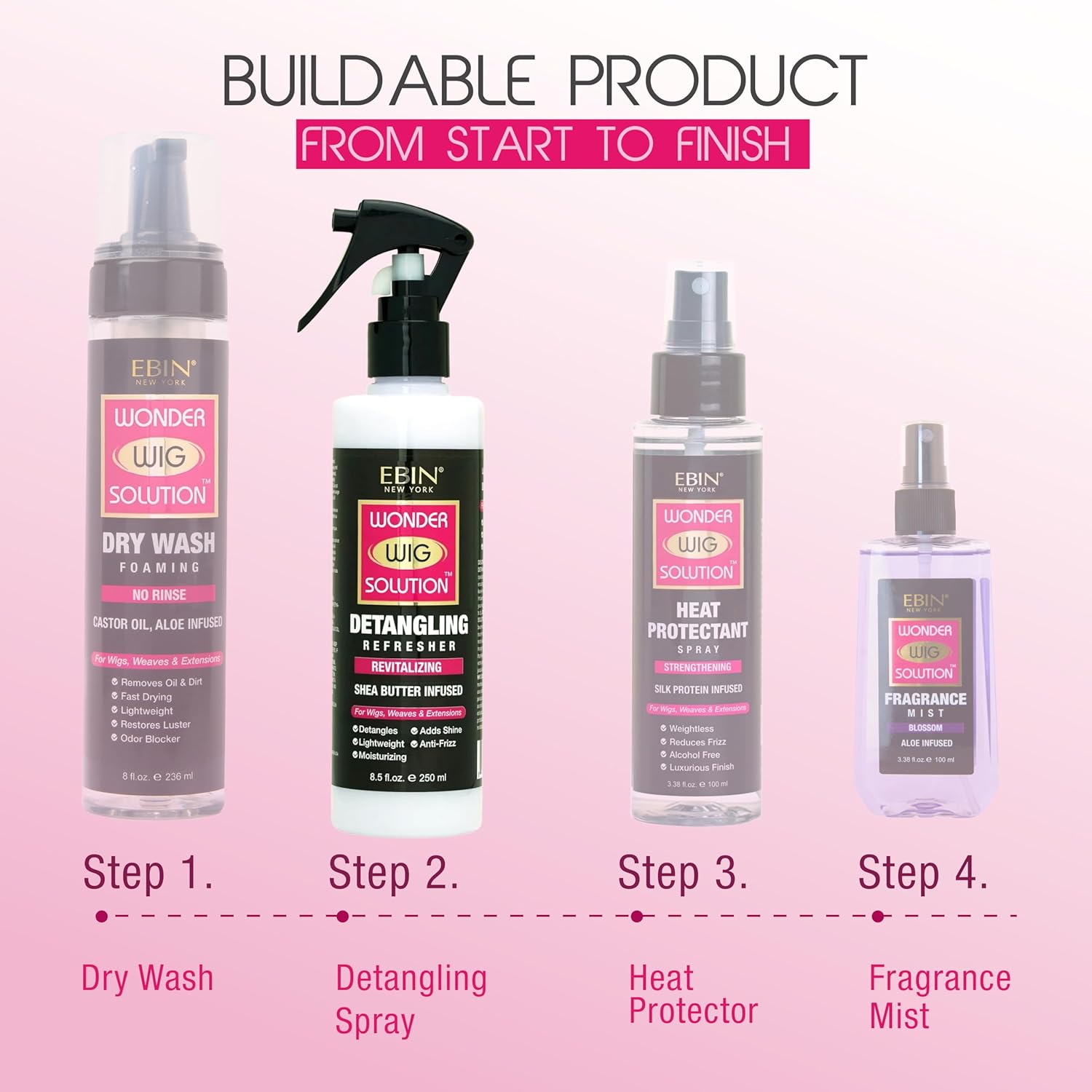 Wonder Wig Solution Detangling Refresher Spray 8.5 oz WWDRS250