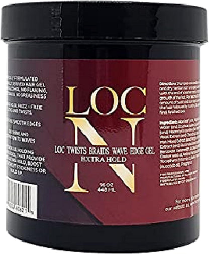 Loc N Twists Braids Wave Edge Gel Extra Hold 16 oz