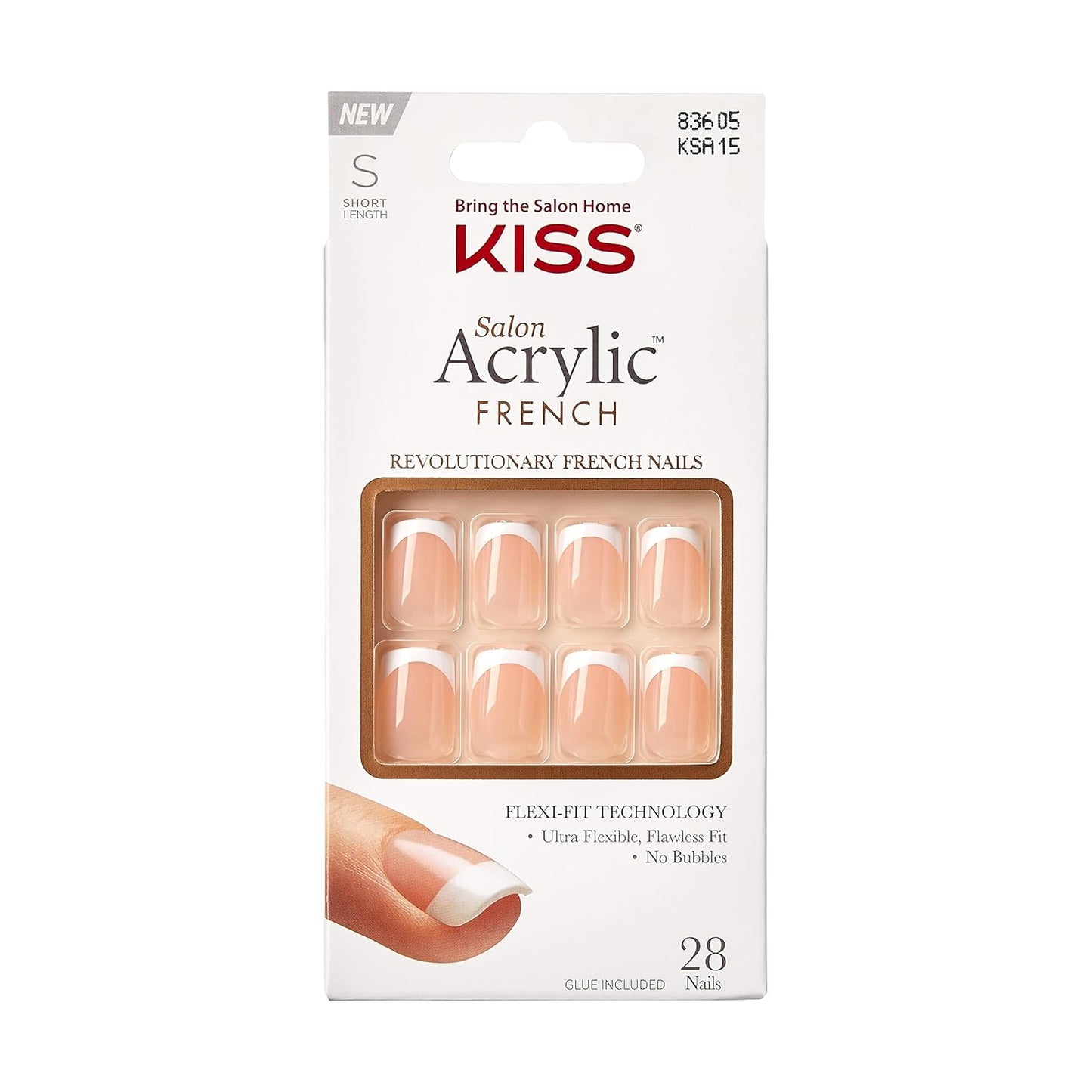 Kiss Salon Acrylic French Nails Bonjour KSA15