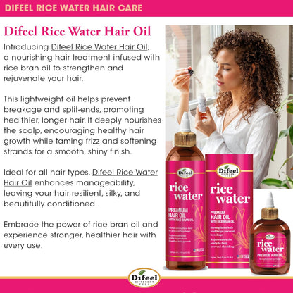 Difeel Rice Water Premium Hair Oil 7.1 oz