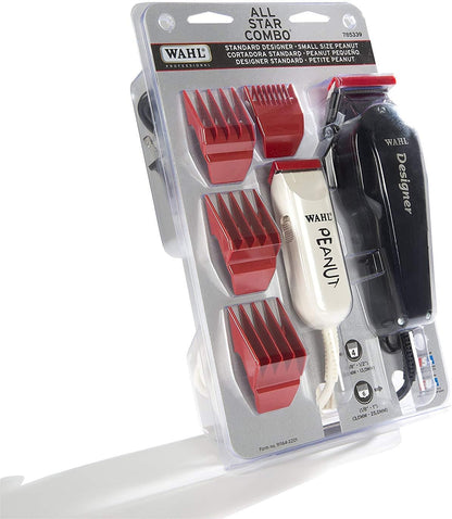 WAHL ALL STAR PEANUT + DESIGNER COMBO SET