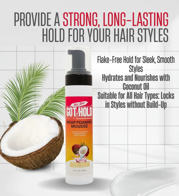 All Day Got Hold Wrap Foaming Mousse 8.5oz