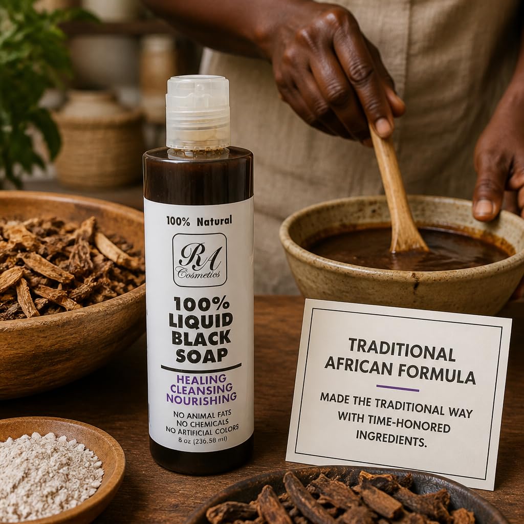 Ra Cosmetics 100% Liquid Black Soap 8oz