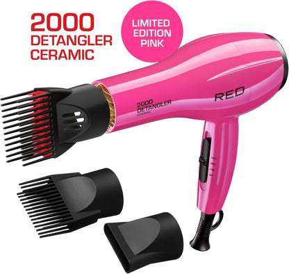 RED by KISS 2000 Ceramic Detangler Dryer Pink
