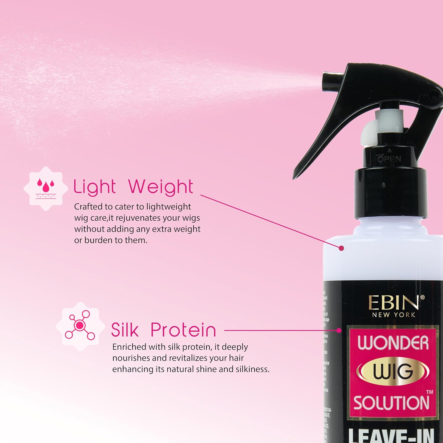 Wonder Wig Solution Leave In Spray Type 8.5 oz WWLCS250