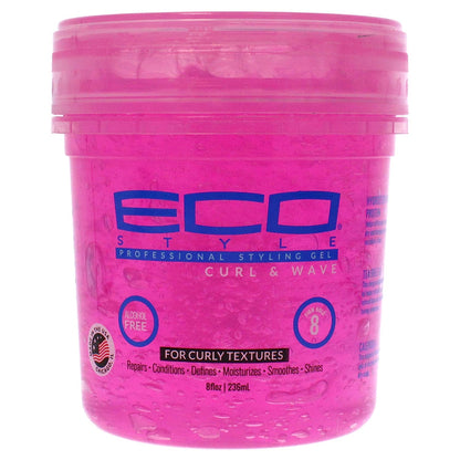 Eco Style Curl & Wave Professional Styling Gel For Curly Textures 8 oz