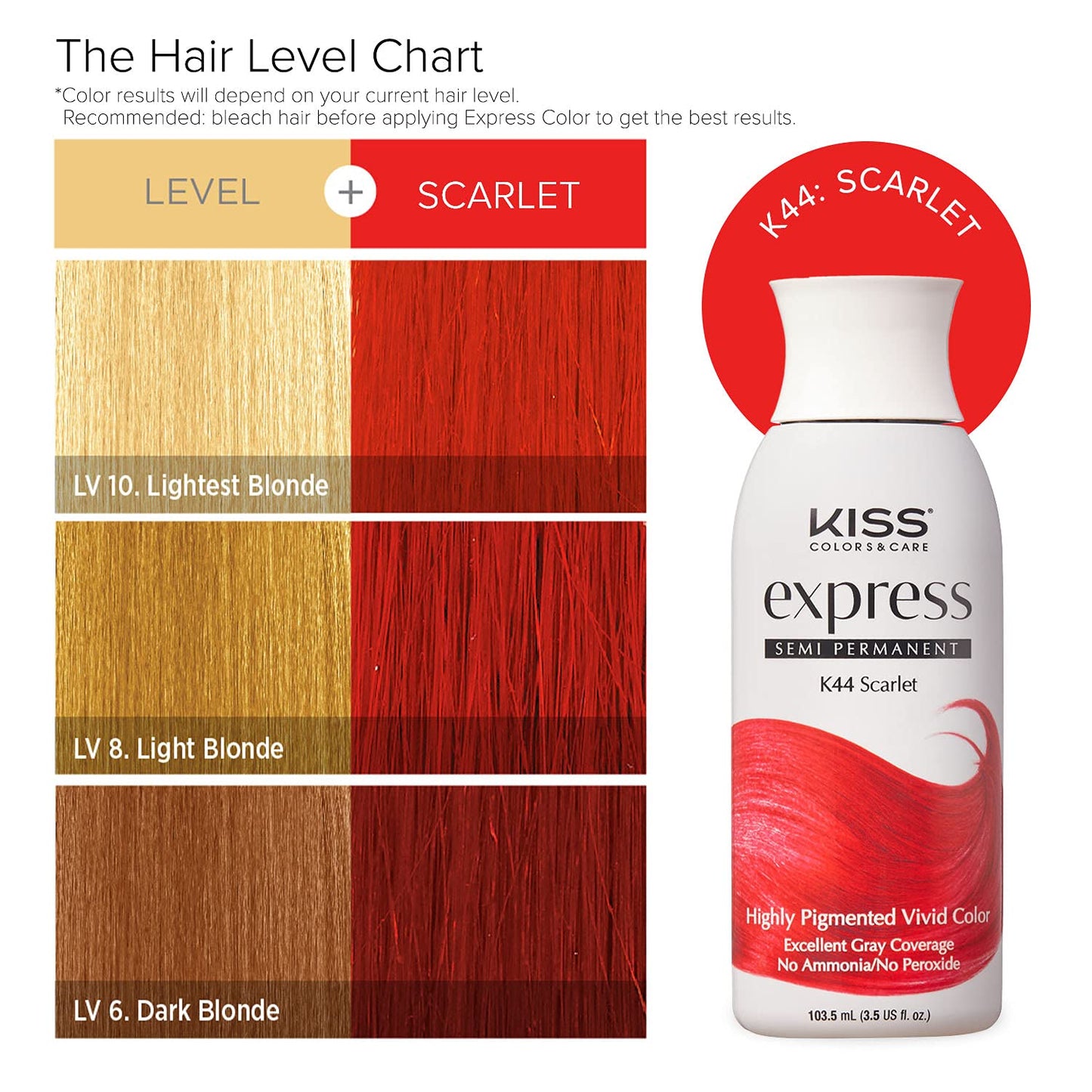 Kiss Express Semi-Perm K44 Scarlet Color