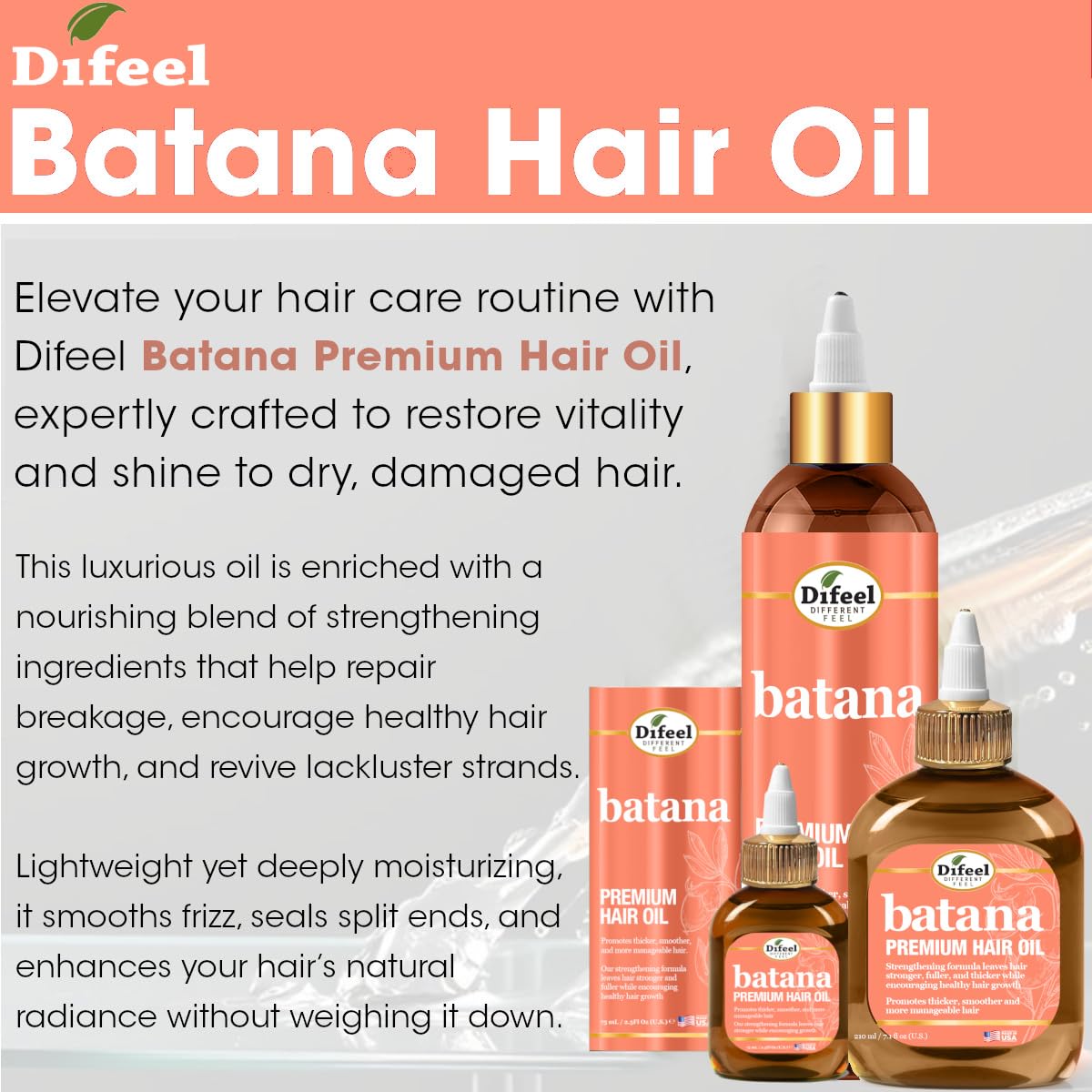Difeel Elevated Batana Premium Hair Oil 2.5 oz