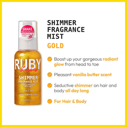Ruby Kisses Vanilla Butter Shimmer Fragrance Mist