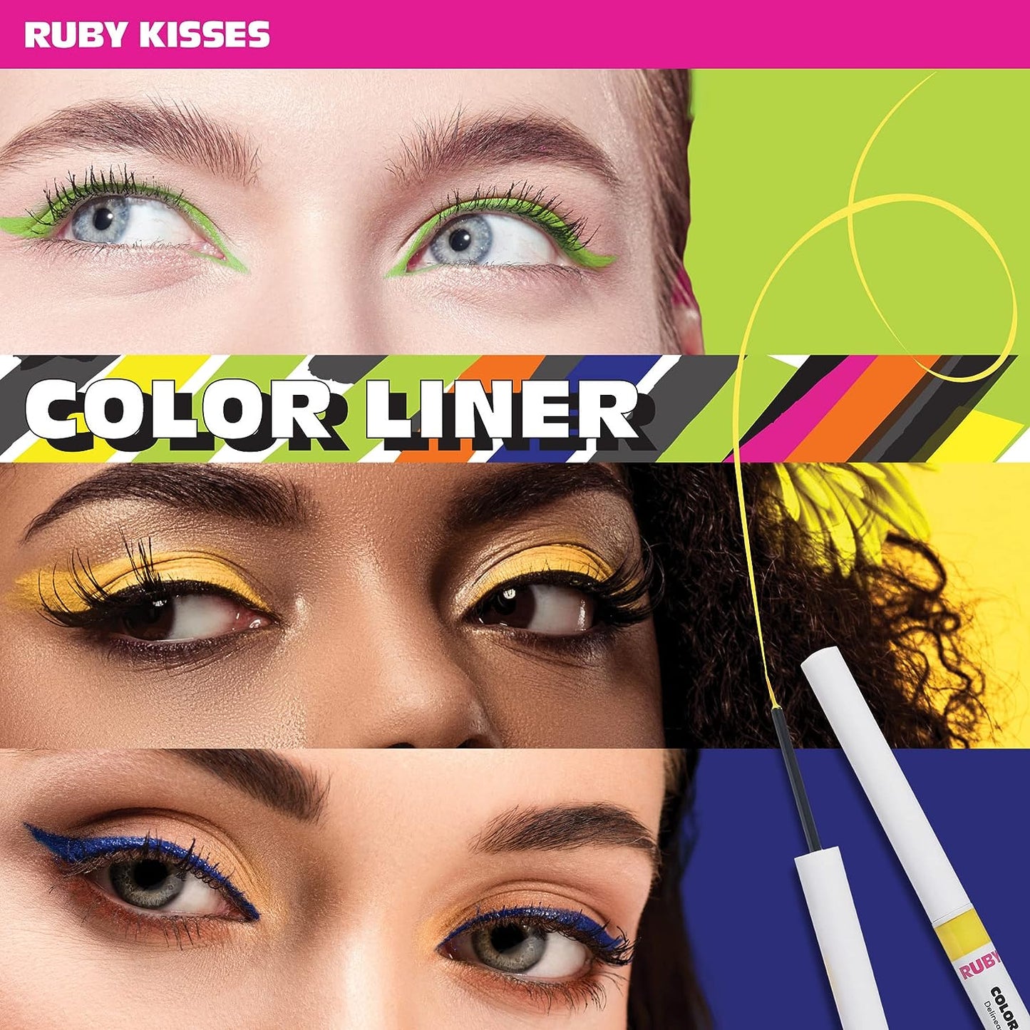 Ruby Kisses Color Liquid Eyeliner Water Resistant Long Lasting Eyeliner