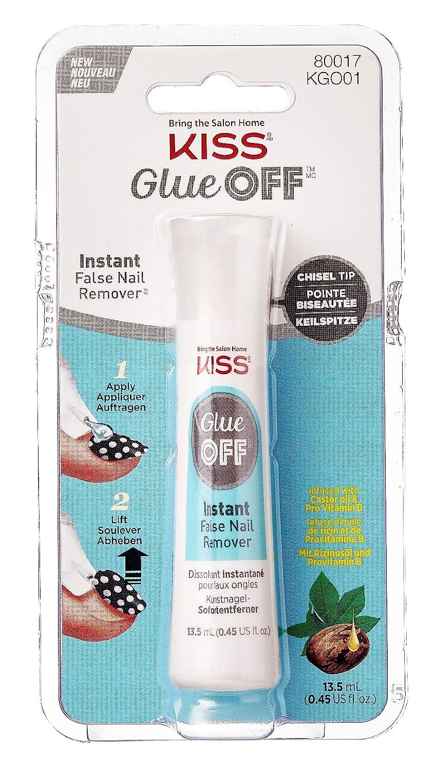Kiss Glue Off Instant False Nail Remover KGO01 0.45 OZ