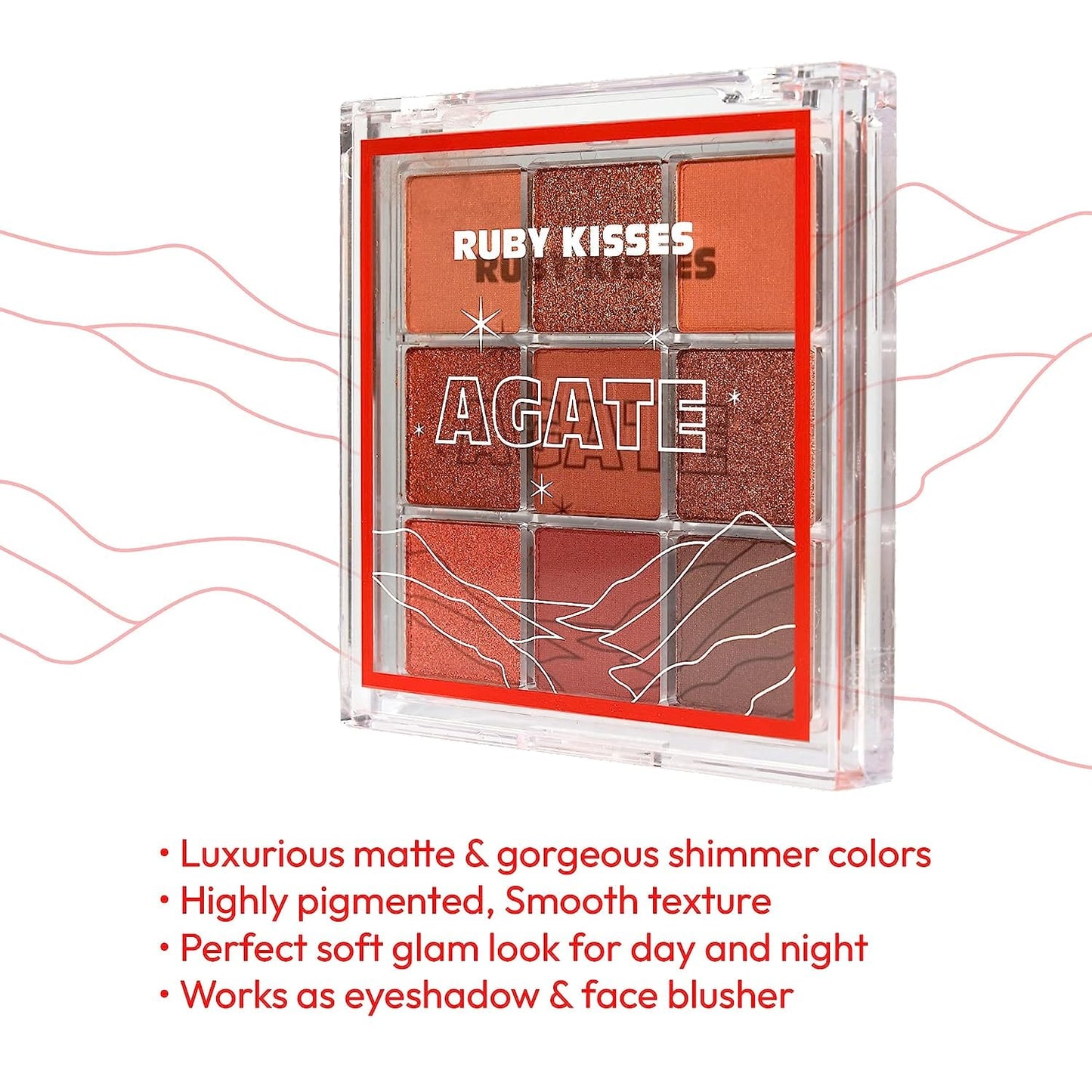 Ruby Kisses Agate Eyeshadow Palette RMPS09