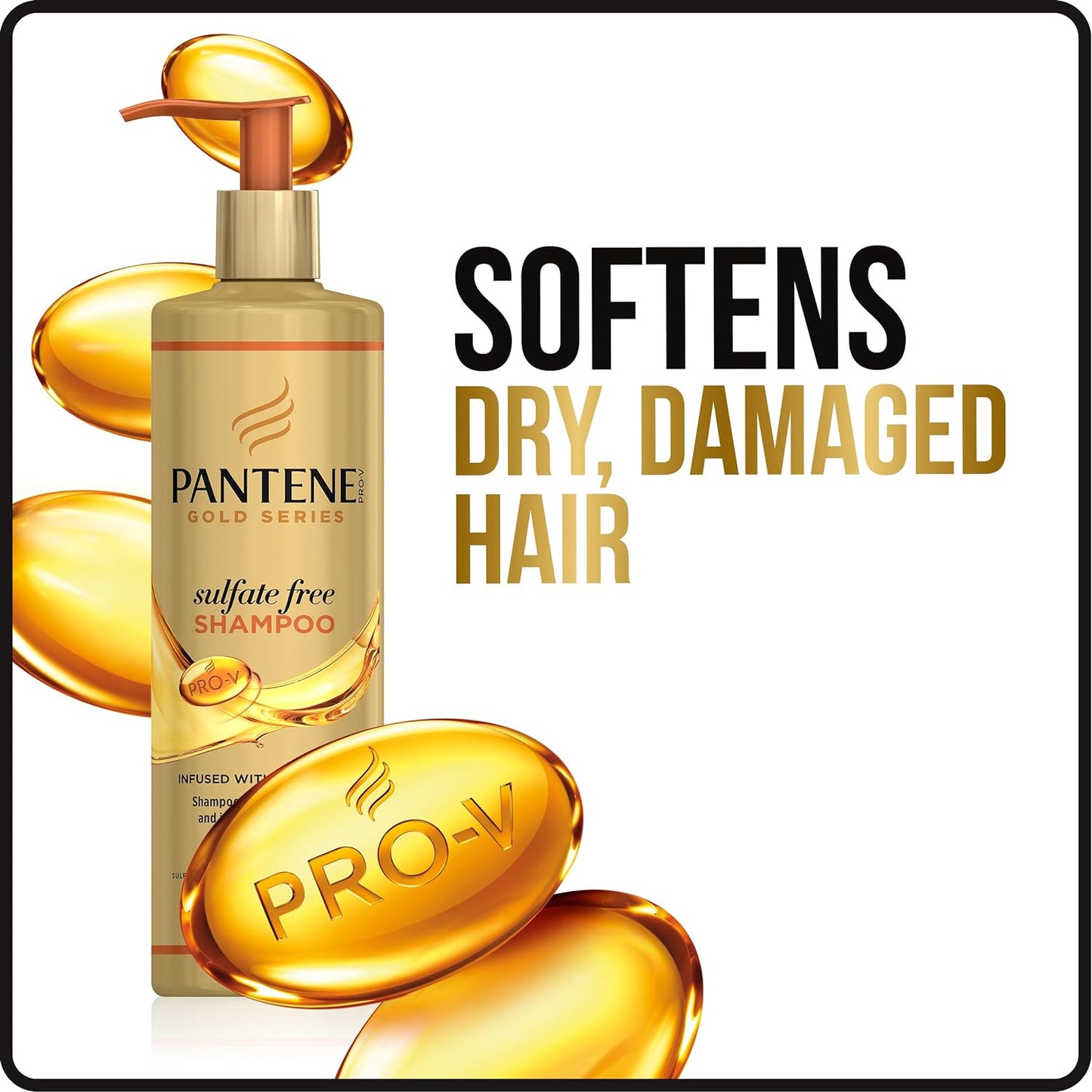 Pantene Gold Series Sulfate Free Shampoo 8.5 oz