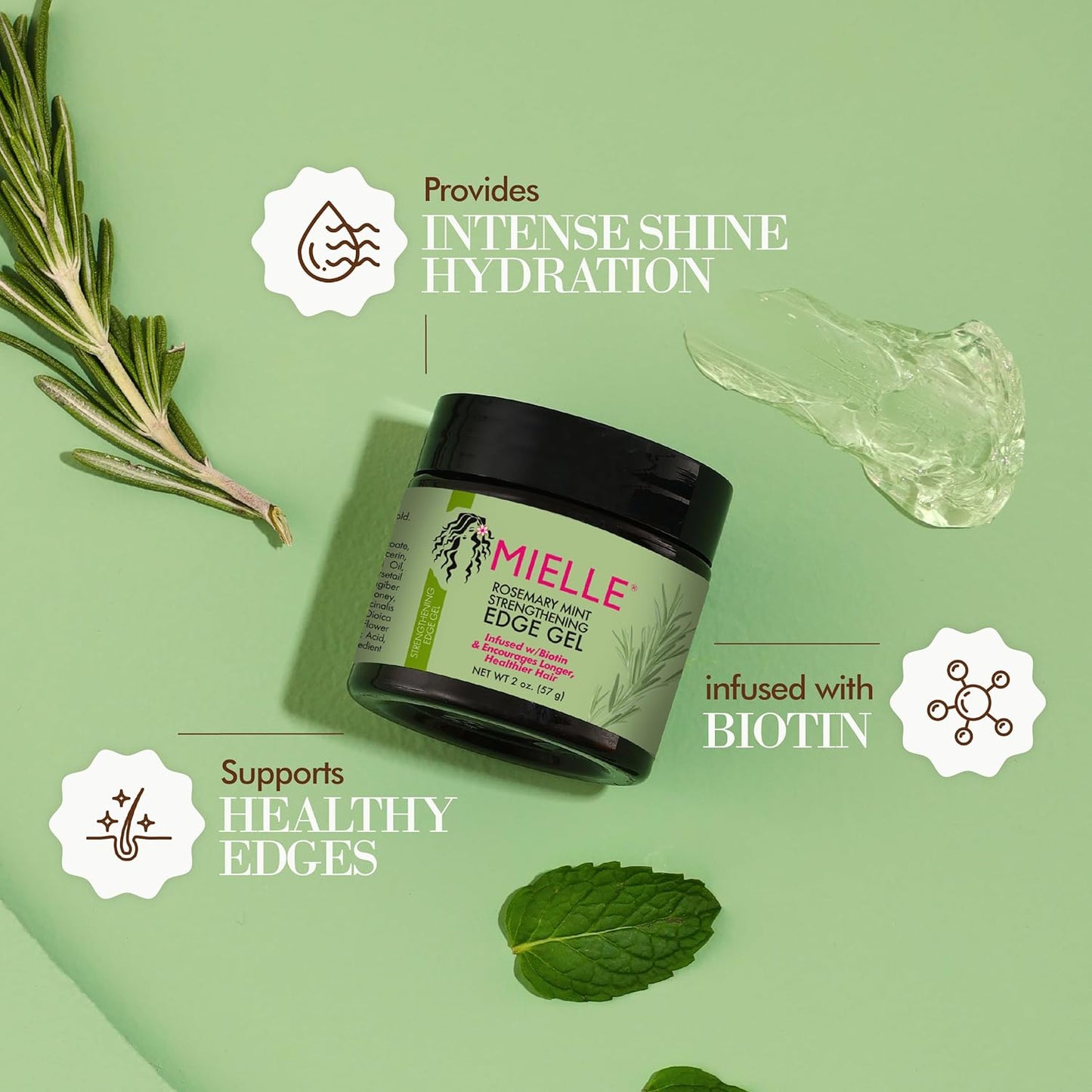 Mielle Rosemary Mint Strengthening Edge Gel 2 oz