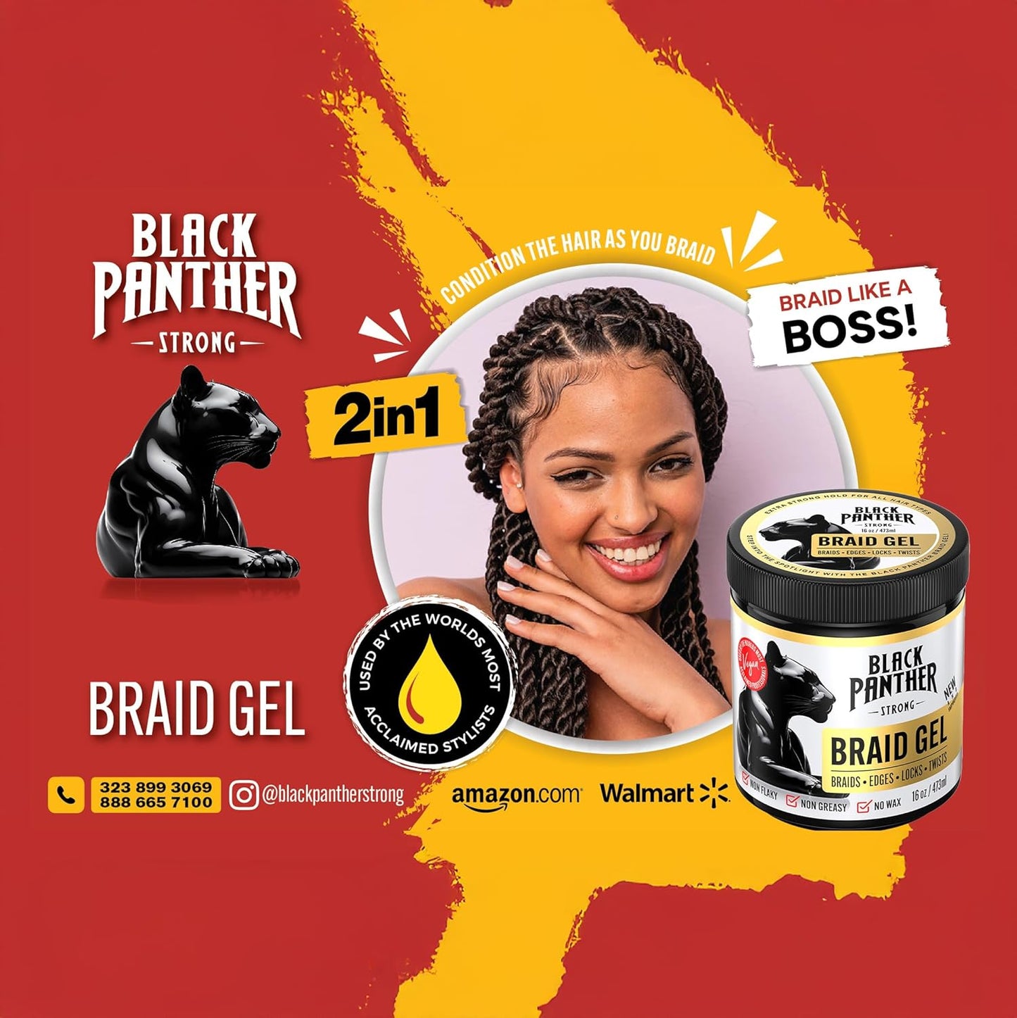 BLACK PANTHER 16 oz BRIAD GEL REGULAR (WHITE)