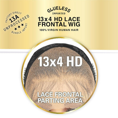 Glueless Imported 13A 13X4 HD Lace Frontal Wig Loose Wave 24"