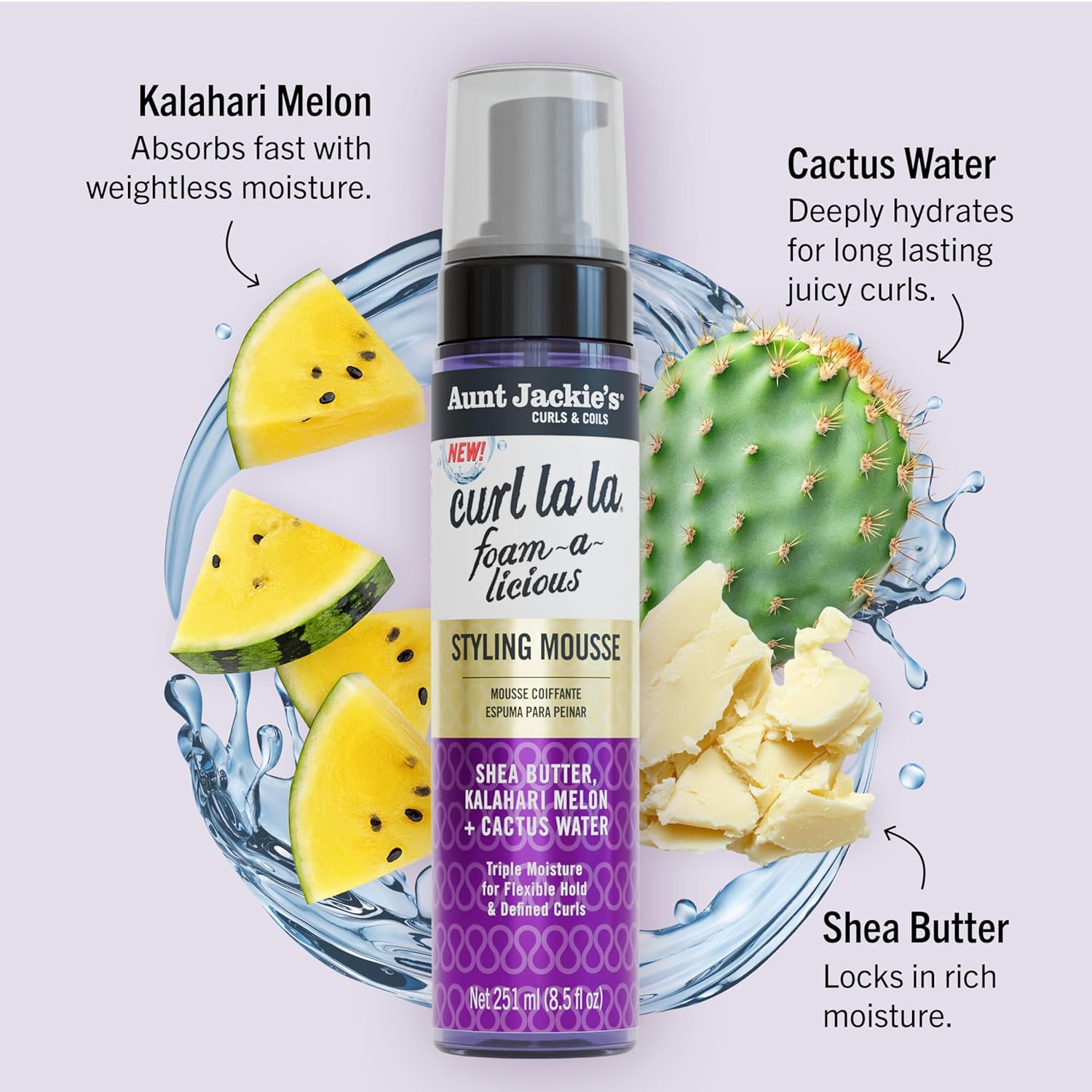 Aunt Jackie's Curl La'La Foam-A-Licious Styling Mousse 8.5oz
